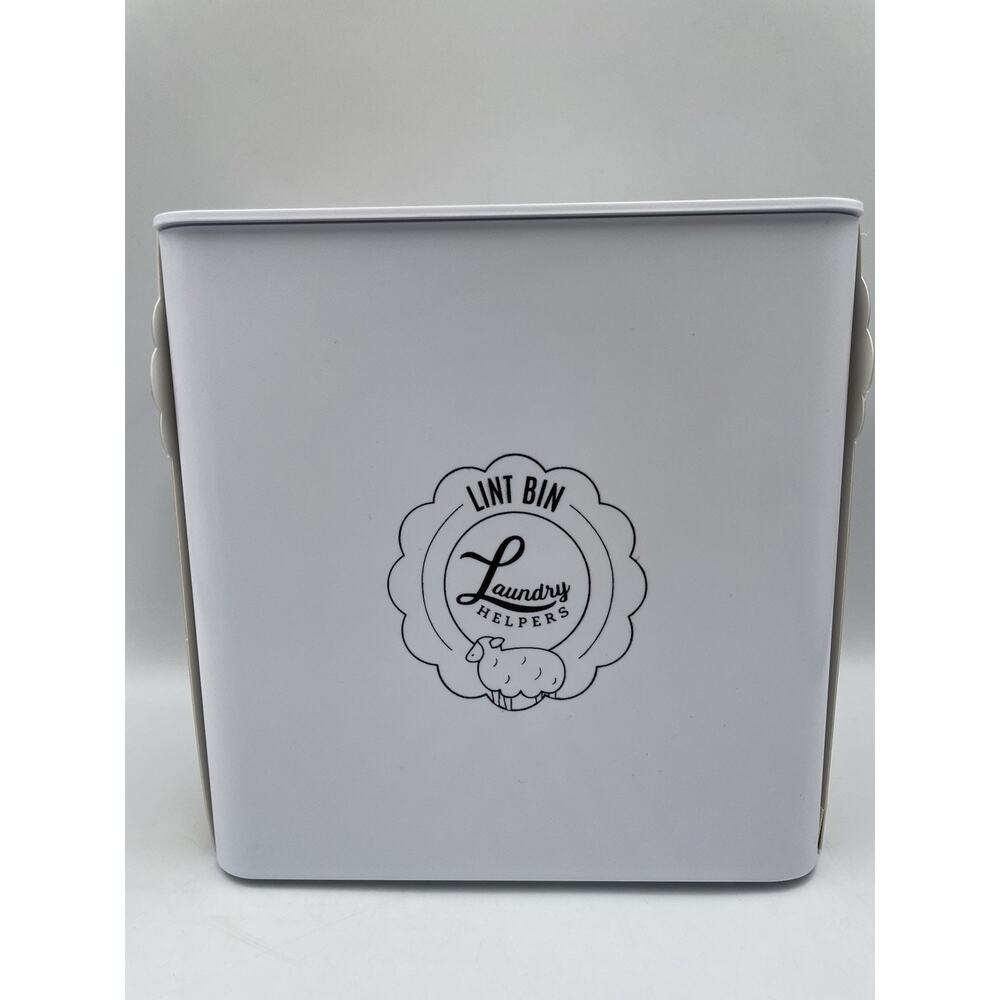 Magnetic Compact Lint Bin Laundry Helper Wall Mounted Metal Lint Box Holder